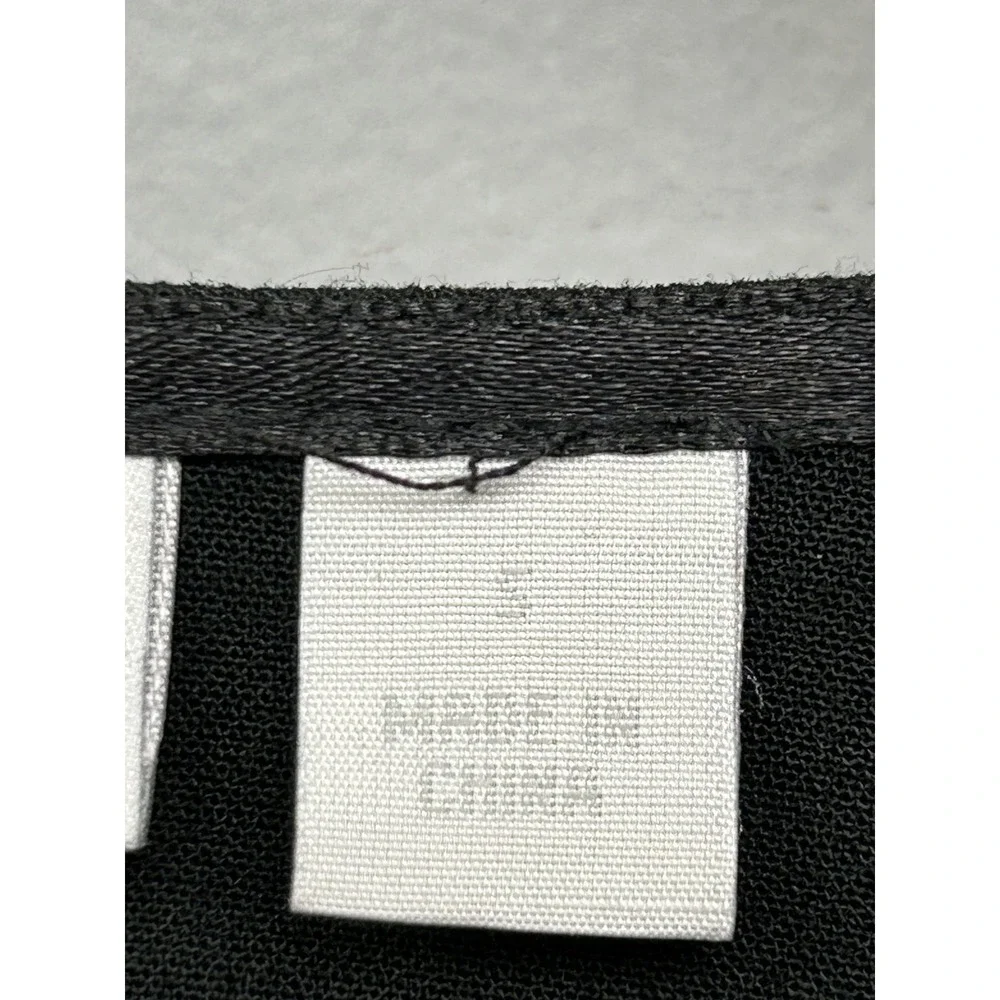 NY&Co Dress Womens Small Black Sheath Stretch Cutout Back 3/4 Sleeve